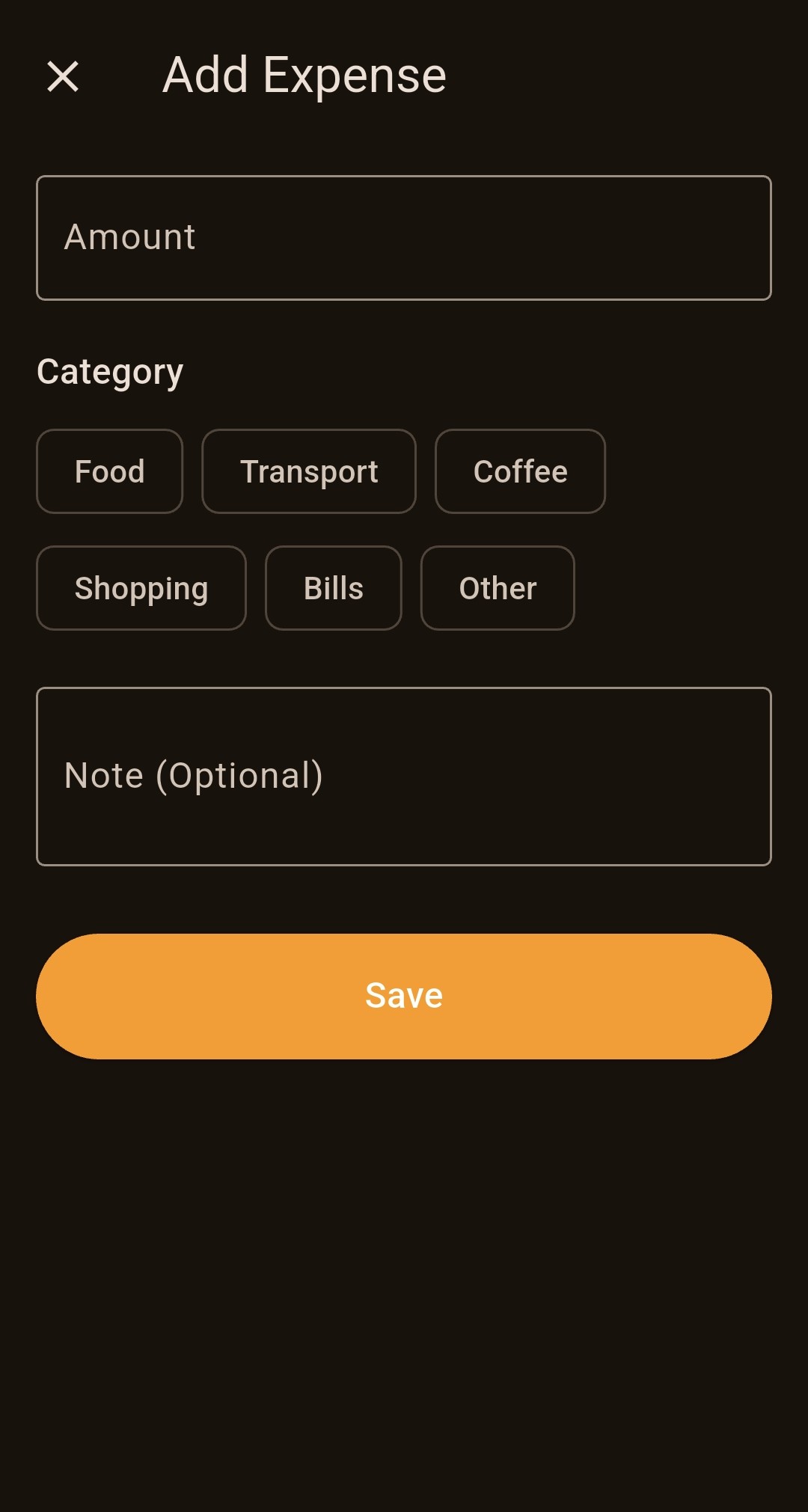 SpendJot Expense Entry